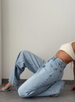 Brooklyn Γυναικείο Τζιν Παντελόνι Ψηλόμεσο Loose Fit - Image 3