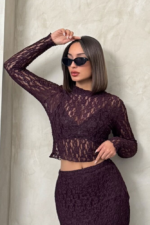 Dalia Soft Γυναικεία Μπλούζα με Δαντέλα