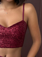 Lumina Γυναικείο Crop Top με Παγιέτες - Image 2