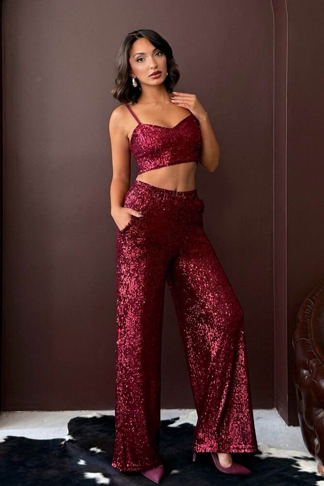 TOP13232 Vesper Γυναικεία Παντελόνα Palazzo Glam - Image 1