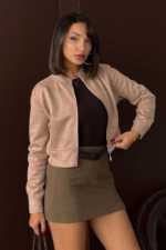Winter Γυναικείο Μπουφάν με Φερμουάρ Slim Fit Bomber