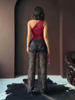 Crystal Γυναικεία Παντελόνα Palazzo Glam - Image 4