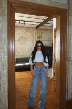 Elena Crystal Wide Leg Jeans