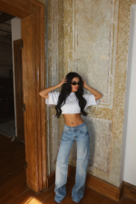 Elena Crystal Wide Leg Jeans - Image 3