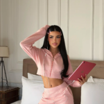 Bella Pink Cropped Set
