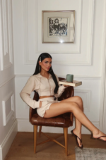 Amelia Cream Cropped Set - Image 2