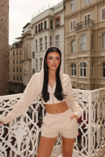 Amelia Cream Cropped Set