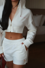 Celeste White Cropped Set - Image 3