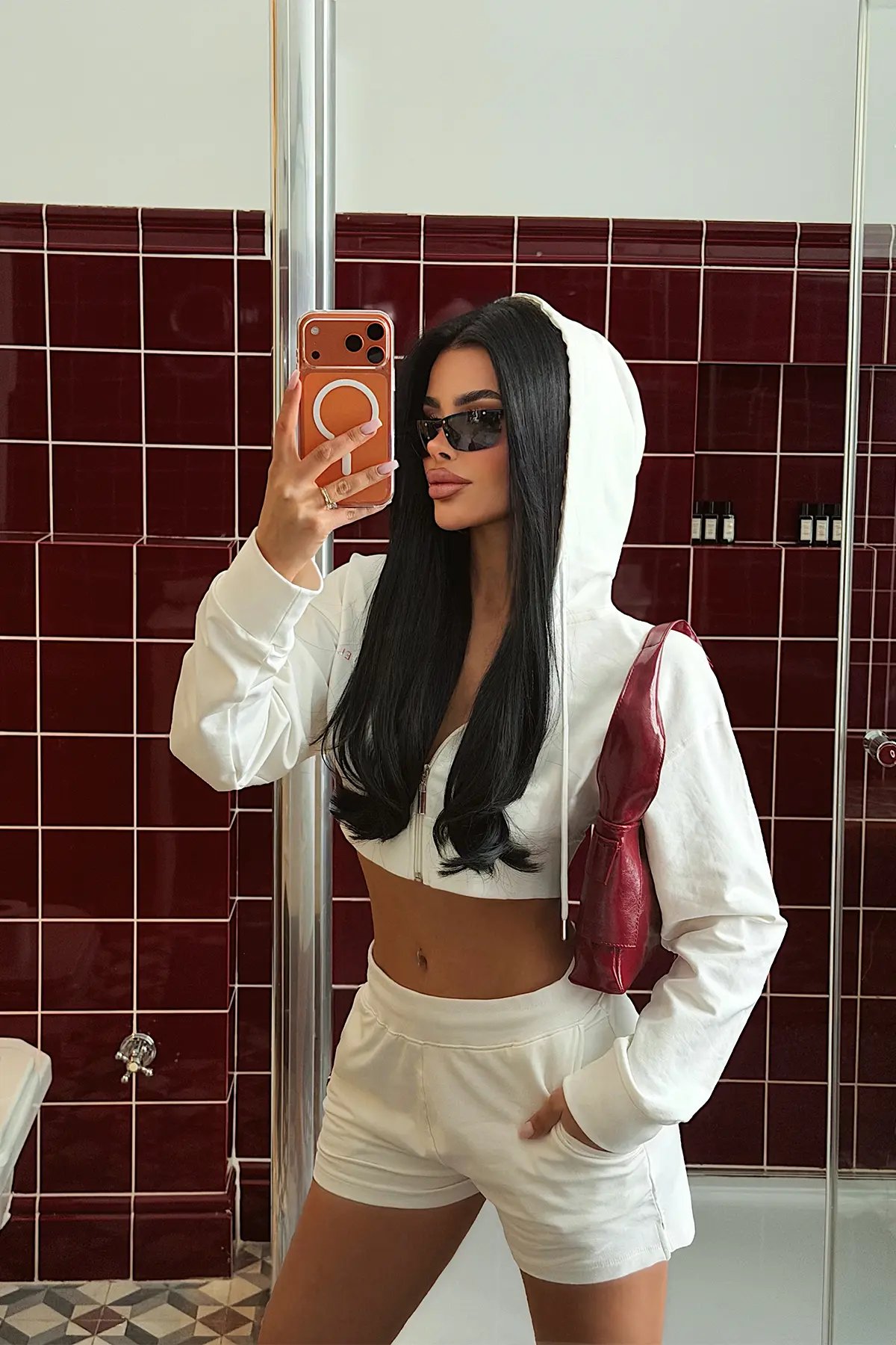EYO16177 Celeste White Cropped Set - Image 1