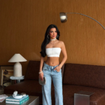 Crystal Γυναικείο Τζιν Παντελόνι Wide Leg
