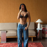 Roxy Γυναικείο Wide Leg Τζιν με Τρουκς
