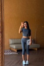 Luna Γυναικείο Σετ Crop Top & Capri Κολάν