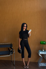 Maya Γυναικείο Σετ Crop Top & Capri Κολάν - Image 2