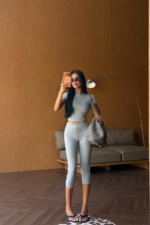 Luna Γυναικείο Σετ Crop Top & Capri Κολάν - Image 3