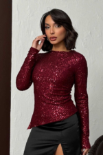 Elysia Γυναικεία Μπλούζα με Παγιέτες Glam